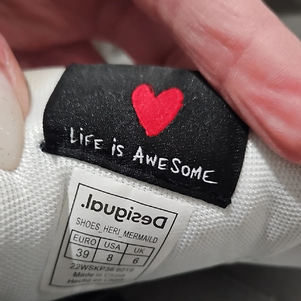 Desigual Orange and Blue Women's Sneakers - Picture 6 of 9